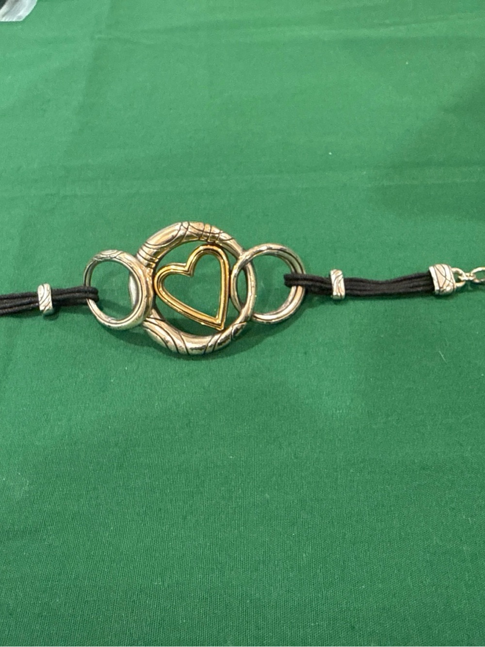 Brighton Two Toned Heart Bracelet Silver Love Statement. 30B